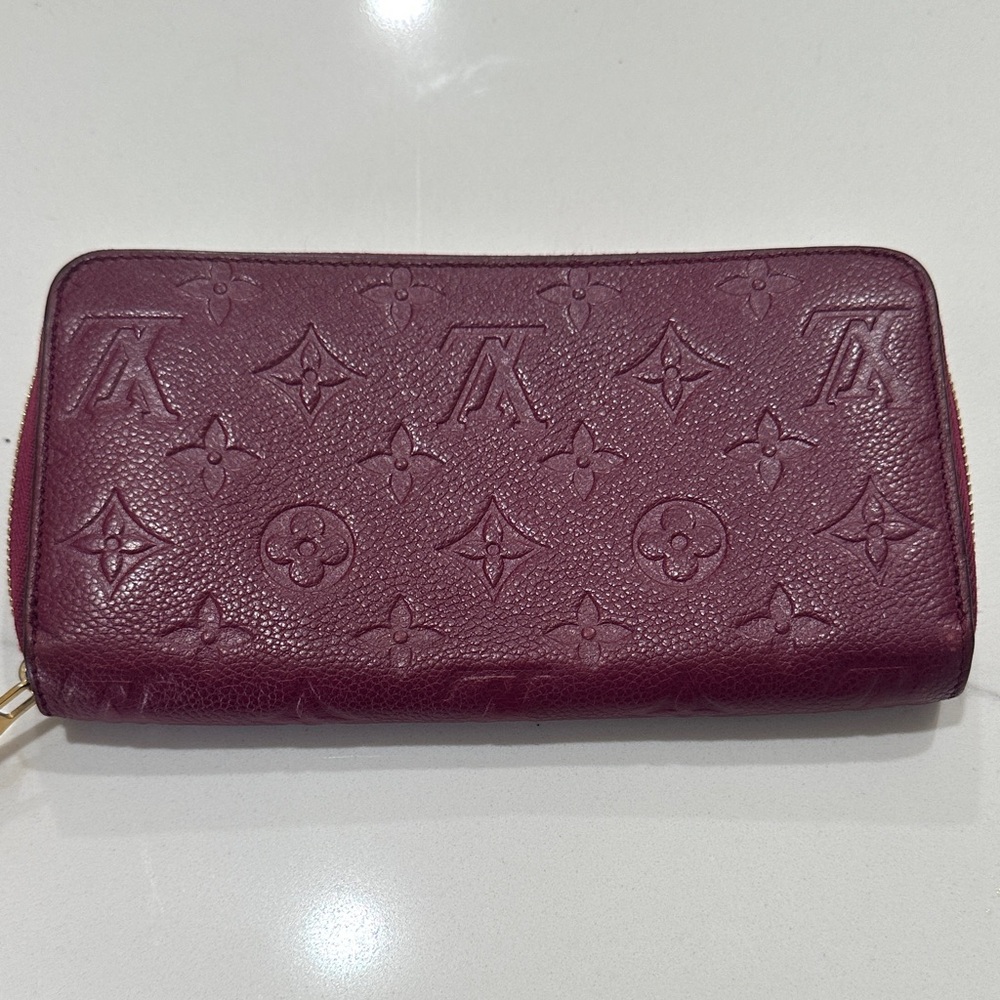 Louis Vuitton Plum Embossed Wallet